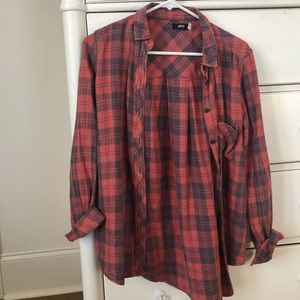 Plaid button down shirt
